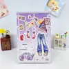 Vestido de moda transformable para semana de la moda, pegatinas de disfraces para niñas, collage de atuendos DIY, pegatinas 3D de burbujas, papelería para manualidades infantiles