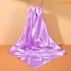 Pañuelo de Seda de Color Sólido de 90 cm, Pañuelo Cuadrado Grande de Color Único, Parasol de Seda Artificial, Pañuelo Cuadrado de Satén Brillante, Chal, Hecho a Medida