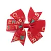 Venta Caliente Transfronteriza Amazon Copo de Nieve de Navidad Alce Rojo y Verde Accesorios para el Cabello de Niños Adorno para la Cabeza Retro Pasador de Cola de Golondrina