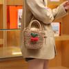 Bolso de Paja de Cereza para Mujer ins2022 Nuevo Bolso de Mano para Playa Marítima Lindo Bolso Bandolera con Correa Bolso de Hombro