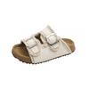 Chinelos Birkenstock-Style de Solado Grosso para Crianças, Nova Versão Coreana Verão 2026, Sandálias de Praia Slip-On com Fivela Quadrada para Meninas