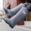 Sapatos de chuva transfronteiriços novos proteção do trabalho sola grossa 45CM extra altos masculinos resistentes ao desgaste antiderrapantes impermeáveis tubo longo sapatos d'água canteiro de obras