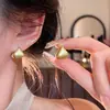 Pendientes de Aro con Forma de Lazo Microincrustados de Circonita de Venta Caliente Coreanos 2026 para Mujer, Aguja de Plata S925, Pendientes de Perla de Botón de Gama Alta de Nicho