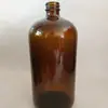Botella Reagente Boston Marrón Botella de Vidrio 500ml Desinfectante de Manos Botella de Vidrio Transparente Botella con Atomizador 1L Boston