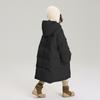 [En Stock] Nueva Chaqueta de Algodón Rellena de Plumón Larga Gruesa Cálida para Niñas Otoño e Invierno Chaqueta Estilo Coreano para Niños Medianos y Grandes