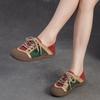 Jiezu 2025 Outono e Inverno Novo Moda Coreana Tendência Bico Redondo Sapatos Flats Femininos com Cadarço Frontal, Combinação de Cores Casual e Versátil