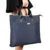 Pasta de arquivo portátil de lona A4 com zíper, pasta masculina e feminina, bolsa para escritório, conferência, logotipo