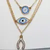 Colar de coração de diamante em aço inoxidável para mulheres, brincos de coração duplo, conjunto de colares em camadas com lábios LOVE