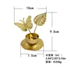 Produtos Selecionados Transfronteiriços: Suporte de Vela de Metal com Padrões Geométricos Vazados, Decorações para Quarto e Sala de Estar, Enfeites de Suporte de Vela em Arte de Ferro