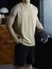 "Estilo Deportivo" Fresco Transpirable 240G Seda de Amoníaco Chaleco para Hombre Color Sólido Tacto de Alta Gama Hombro Ancho Camiseta sin Mangas