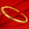 Kuaishou Douyin En Vivo Aspiradora Galvanoplastia Retorcido Brillante Arena Pulida Pulsera Abierta Mate Retorcida Pulsera