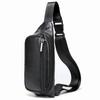 Bolso de Cintura para Hombre de Cuero Genuino Estilo Nuevo, Bolso Cruzado Impermeable de Piel de Oveja Moderno y Versátil, Bolso Multifuncional para el Pecho de Hombre