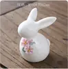 Ornatos Cerâmicos Fofos Pequenos Ornatos de Coelho Decorações para Sala de Chá em Casa Presentes Coelhinhos Animais de Estimação Fofos Fofo
