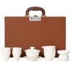 Gordura de Sebo Porcelana Branca Jade Conjunto Completo de Chá Conjunto Completo de Chá Kung Fu Doméstico Cerâmica Presentes Atacado Evento Festival do Meio Outono Pequenos Presentes
