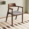 Silla de Comedor Nórdica de Madera Maciza Silla con Respaldo Presidencial Restaurante Kennedy Hiroshima Silla Simple para Reuniones en Casa Conferencia Ocio