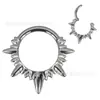 Argolas para Nariz Pontiagudas Guanzhi Niu F136 / G23 de Liga de Titânio Argolas Fechadas Lisas Joias para Piercing de Nariz com Espinhos em Estoque