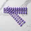 Nuevos Parches para Uñas 24 Piezas Color Puro Brillantes Ovalados Cortos Parches de Manicura Removibles Parches de Uñas Terminados Usables Parches de Uñas Postizas