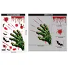 Adesivo UV Halloween Transfronteiriço Impressão de Mão Sangrenta Aranha Morcego Adesivo de Janela Decoração de Festa Gotas de Sangue Mãos de Fantasma Adesivo Estático