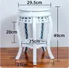 Suporte de Flores Plástico Multi-Camadas Suporte para Vasos de Plantas Verdes Estilo Chinês Antigo Sala de Estar Varanda Interior Suporte de Armazenamento de Chão