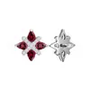 Joyería de Aleación de Titanio F136 Cabeza Cruzada Estrella de Ocho Puntas Circonita Piercing Labial Piercing de Cartílago Auricular Joyería de Titanio G23 Pendiente para la Oreja