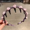 Faixa de cabelo pente de dentes flor de lavanda de alta qualidade para mulheres, novo estilo cristal caveira alta prensa para cabelo, faixa de cabeça de luxo leve para atividades ao ar livre