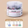 Clips para Archivo Color Morandi, Clips Cola de Golondrina, Clips Metálicos para Billetes Extra Grandes, Medianos y Pequeños, Clips de Papelería Coloridos Fijos Mixtos