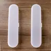 Caixa de talheres flip transparente conveniente caixa de pincéis de maquiagem hashi hashi garfo caixa de armazenamento caixa de escova de dente infantil caixa de canudo pp alongado