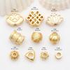 Cuentas espaciadoras de oro antiguo para hacer uno mismo, accesorios de oro arena, collar, colgante, pulsera, cuentas sueltas, material de joyería