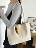 Bolsa de Ombro Tote Grande Capacidade Casual de Luxo Tecida Minimalista de Nicho Estilo Coreano Transfronteiriça Modelo Novo 2026