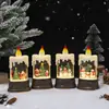 Nova Decoração de Natal Lâmpada de Vento Luminosa Caixa de Música Ornamentos Luz Noturna Criativa Luz de Vela Presentes para Amigos Venda por Atacado