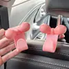 Bonito gancho de almacenamiento para respaldo de asiento con forma de lazo para artículos pequeños prácticos en el coche, Gancho para montar en el coche