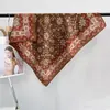 Novo Produto-Lenço de Pescoço Versátil Casual Elegante Literário Coreano Lenço Quadrado Lenço Decorativo L Algodão Veludo Toque Xale Roupa Externa