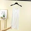 Vestido con tirantes de modal para mujer, falda interior anti-transparente, talla grande, ropa interior, longitud media, base Voret dress