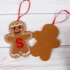 Nuevo Hombre de Jengibre con Letra Decoración Navideña Colgante Pequeño Colgante de Decoración de Ambiente Festivo Letra Inglesa Hombre Galleta