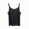 Use um bom ajudante suspensório de malha texturizada vertical floco de neve 2025 Xia Xin roupa íntima T-shirt fina doce que cobre a barriga