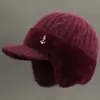 Sombreros para mujeres de mediana edad y ancianas otoño e invierno madre más terciopelo cálido gorro de lana de punto abuela anciana jersey gorro de algodón