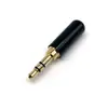 Enchufe Estéreo Dorado de 3.5 mm con Clip para Cable Enchufe de Audio para Auriculares de 3.5 mm Enchufe de Audio Estéreo de 3.5 mm Ensamblado
