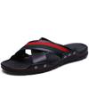 Chinelos masculinos plus size de couro bovino legítimo, chinelos leves, sapatos de praia, sandálias antiderrapantes para casa, atacado