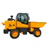 Camión volquete de tracción en las cuatro ruedas con cabina totalmente cerrada, Camión hidráulico autovolquete de tracción en las cuatro ruedas de 3 toneladas, Diésel para transporte de corta distancia en sitios de construcción