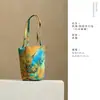 Bolsa de almacenamiento para juego de té de algodón tejido, bolsa cilíndrica gruesa para viaje, bolsa de ceremonia de té de tamaño grande para maestros de té