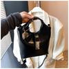 Bolsa Feminina Transfronteiriça Estilosa 2025 Nova Versátil Texturizada para o Dia a Dia Grande Capacidade Ombro Único Transversal Tote Bag