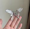 Pinza para el pelo de tamaño pequeño con forma de mariposa de metal de lujo, pinza para el pelo con forma de tiburón avanzada, accesorios para el cabello al por mayor
