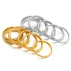 Pulsera Ancha Hueso de Serpiente de Acero Inoxidable Pulsera Elástica de Oro de 18 Quilates Pulsera DIY Estilo Europeo y Americano Joyería Venta al por mayor Transfronteriza