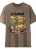 Camiseta de Manga Corta Estampada Estilo Retro Americano Desgastada Lavada de Verano para Mujer Tallas Grandes, Algodón Puro, Cuello Redondo, Top de Moda Versátil