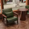 Juego de Mesa y Sillas para Cafetería, Casa de Té, Bar, Tienda de Té de Leche, B&B, Hotel, Área de Ocio, Sillón Individual Estilo Vintage