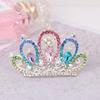 Peine de cristal, tocado de princesa con diamantes de imitación, tarjeta para el cabello, peine de cumpleaños, corona para niños, tocado de rendimiento para niñas, venta al por mayor