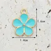 Accesorios de Joyería DIY Azul Lago Goteo de Aceite Flor de Cinco Pétalos Flor de Ocho Pétalos Aleación Goteo de Aceite Colgante Llavero Transfronterizo