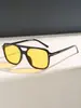Gafas de Sol Versátiles Retro Personalizadas Clásicas con Doble Puente en Forma de T, con un Aspecto de Alta Gama, Gafas de Sol Cuadradas Casuales para Hombre, Gafas de Moda