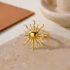 Anillo Cruzado de Acero Inoxidable Chapado en Oro de 18 Quilates, Estilo Nuevo Europeo y Americano, para Mujer, Versátil para el Uso Diario, Joyería de Anillo Abierto Simple y a la Moda