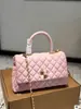 Bolso Chanel Coco Handle, Bolso de Hombro Clásico Original de Piel Caviar, Se Puede Usar como Bolso de Mano, Un Accesorio de Moda Imprescindible